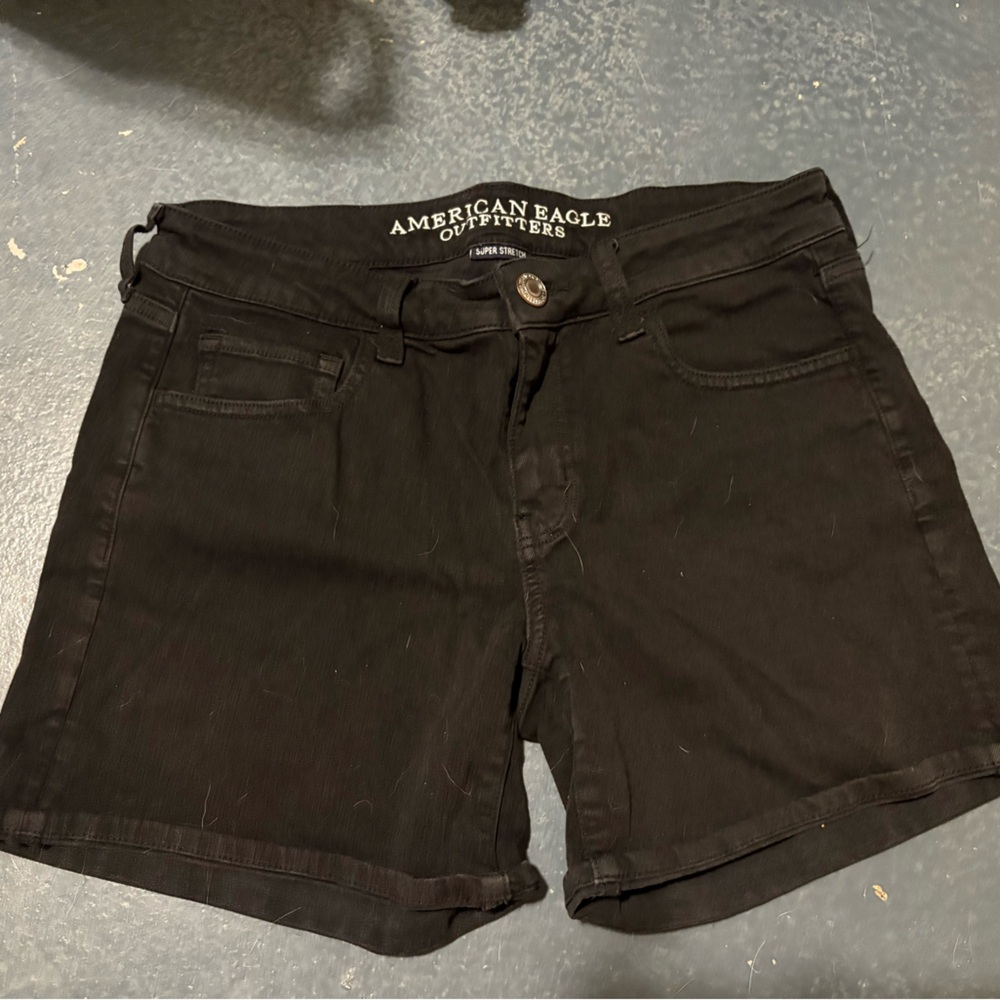 American Eagle Black Denim Shorts
